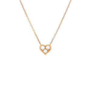 Tiffany & Co. Sentimental Heart 3 Diamond Pendant Necklace